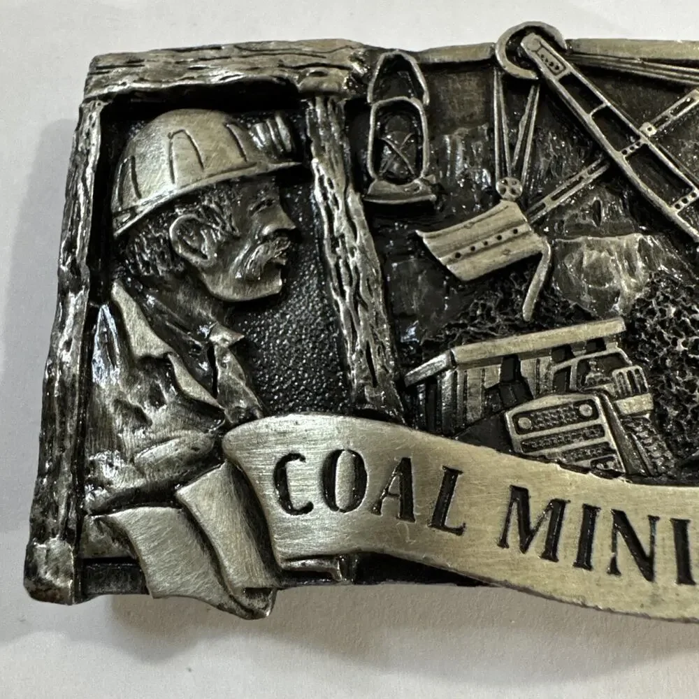 Vintage 1984 Siskiyou Pewter “Coal Mining Country” Belt Buckle. 100 Out Of 1000